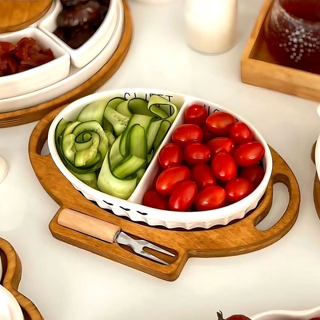 🔼 ظرف سرو همه کاره مدل بیضی سایز بزرگ