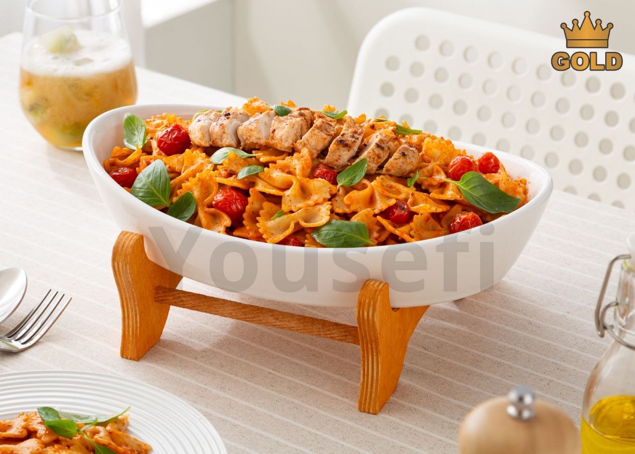 ظرف سرو بیضی یک طبقه
